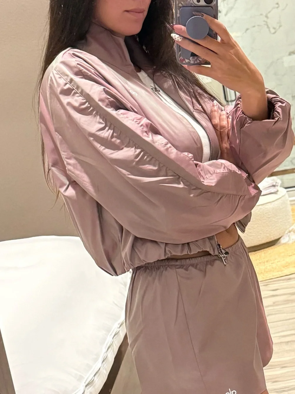 ALO Yoga Prismatic Jacket Pink Moonlight